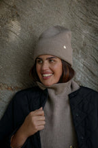 Merino Beanie, Light Taupe