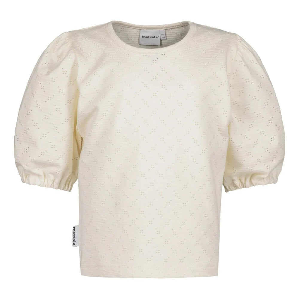 Metsola -Puff Sleeve -lastenpaita,Milky.