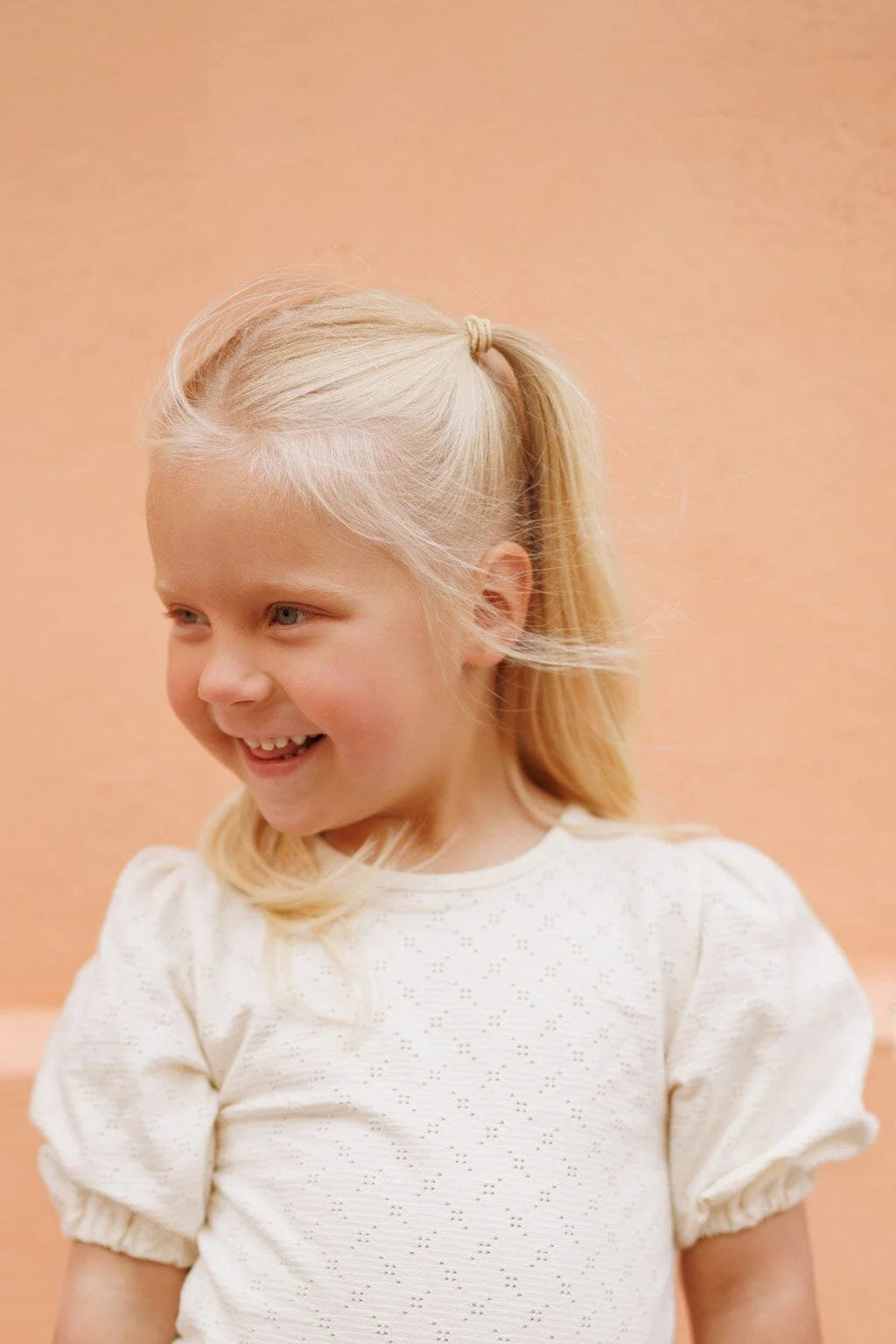 Metsola -Puff Sleeve -lastenpaita,Milky.