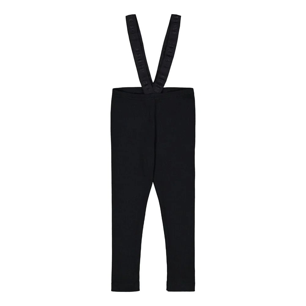 Metsola - Striped Rib Brace Pants -Henkselihousut, Black