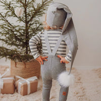 Metsola - Striped Rib Brace Pants -Henkselihousut, Cloudy