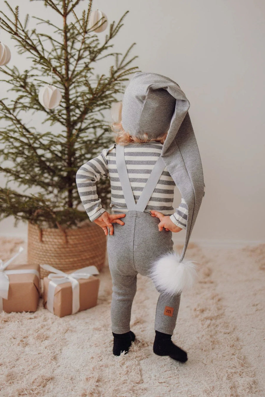 Metsola - Striped Rib Brace Pants -Henkselihousut, Cloudy