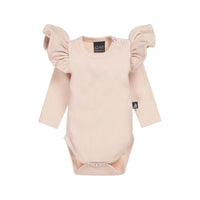 Babystyling  - Ruffle romper rib (rose) body