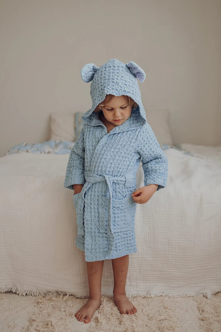 Metsola - Teddy -Lasten Kylpytakki | Icy Blue