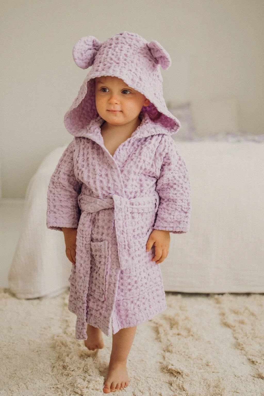 Metsola - Teddy -Lasten Kylpytakki | Icy Lilac