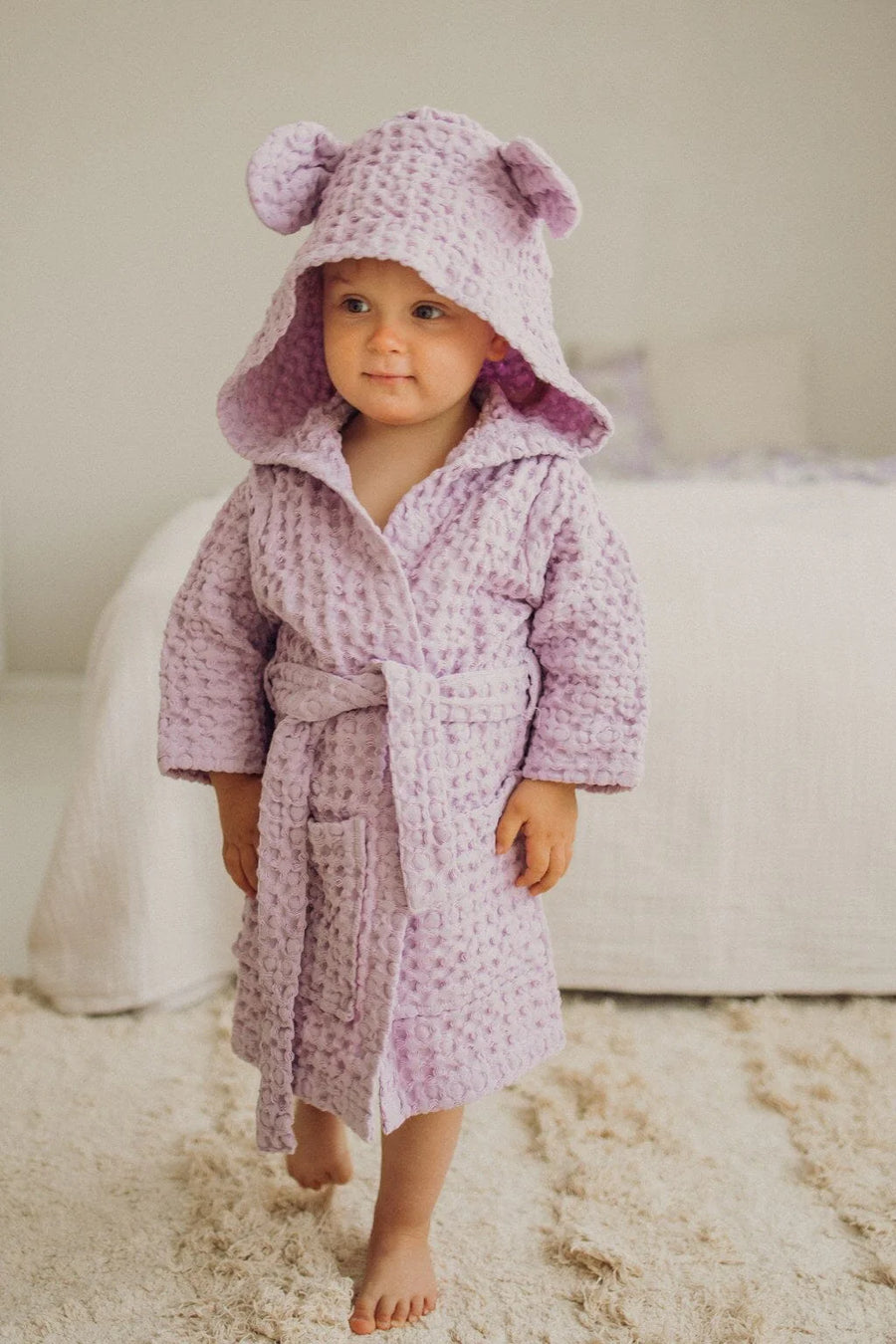 Metsola - Teddy -Lasten Kylpytakki | Icy Lilac