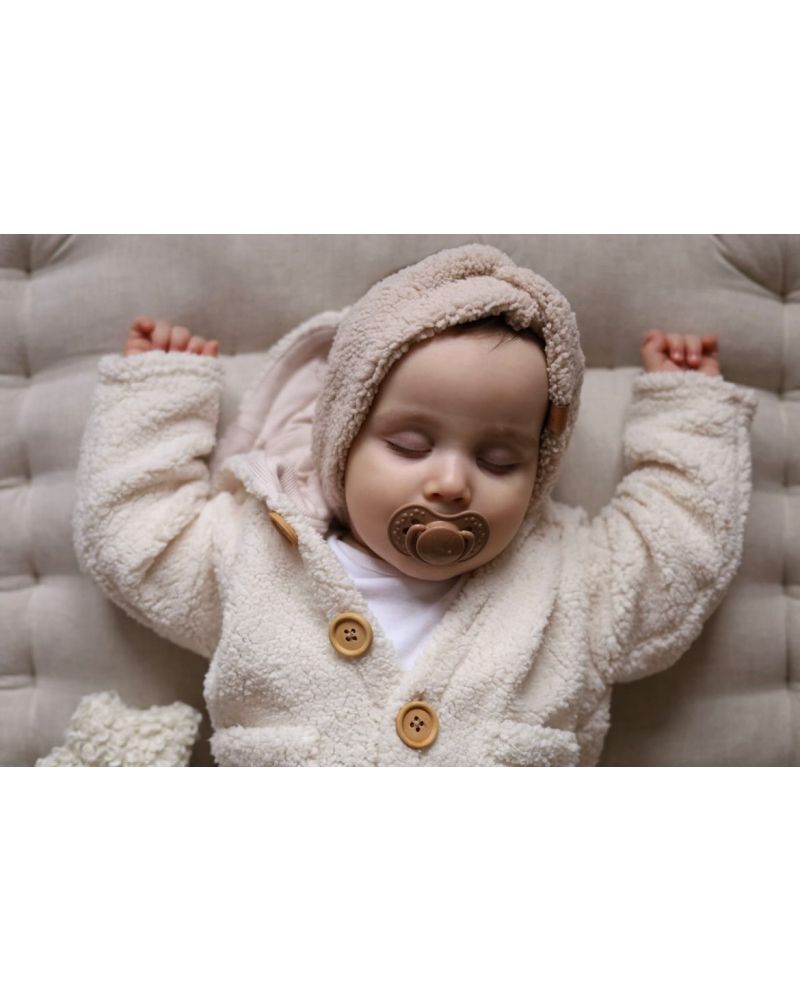 babystyling teddy neulepanta - sand