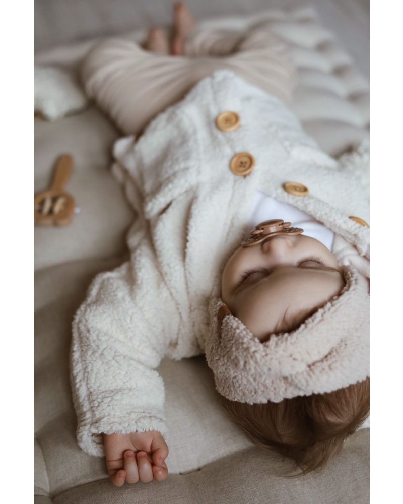 babystyling teddy neulepanta - sand