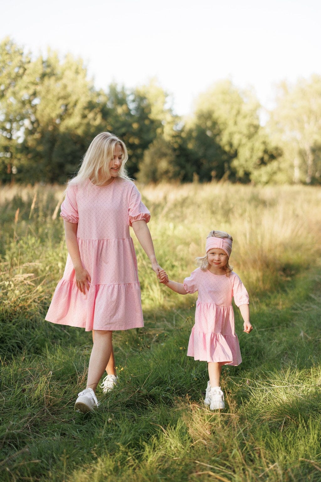 Metsola - Womens Tiered Dress -Mekko,Pinkie