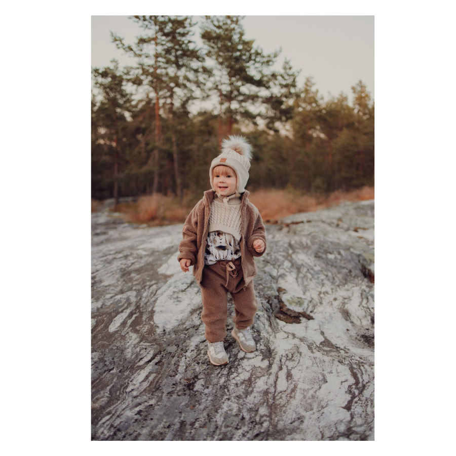 Metsola - MERINO FUR POM CABLE BEANIE | NOT SO MUDDY BOOTS