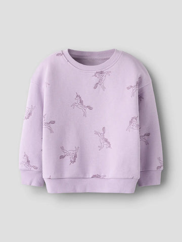 Name It – pehmeä ja kimaltava collegepaita